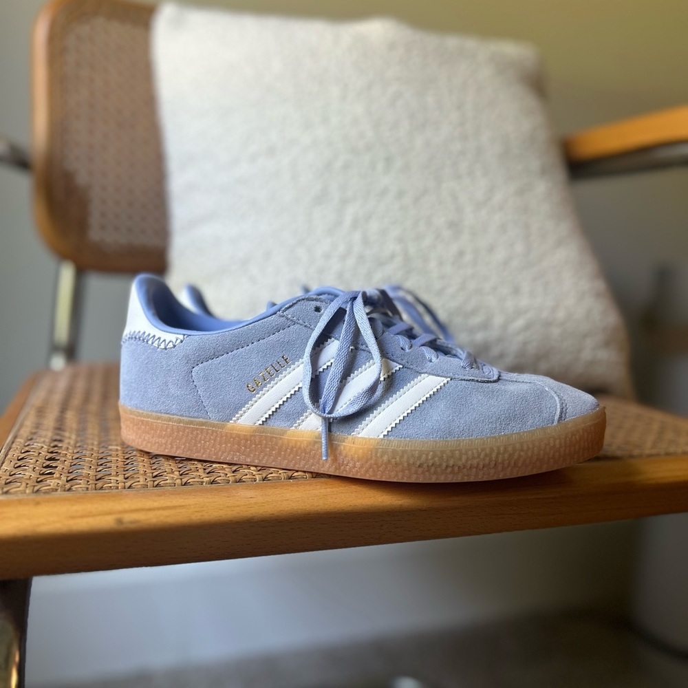 Adidas Gazelle Light Blue Suede Shoes